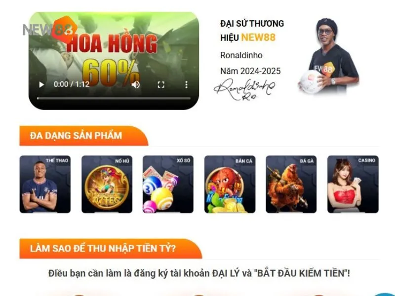 Cách tính lợi nhuận rõ ràng với Đại lý New88