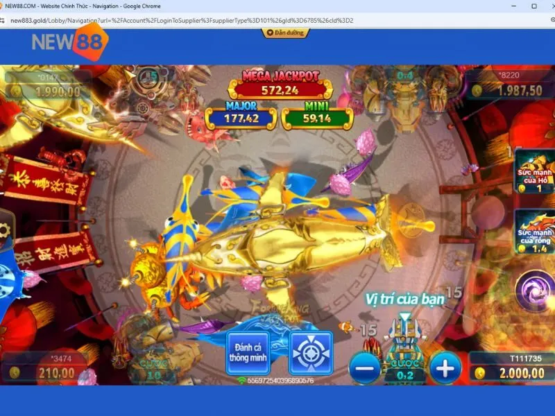 Có nhiều loại vũ khí được cung cấp trong bắn cá new88