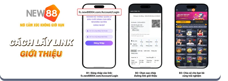 Hướng dẫn lấy link giới thiệu bạn bè