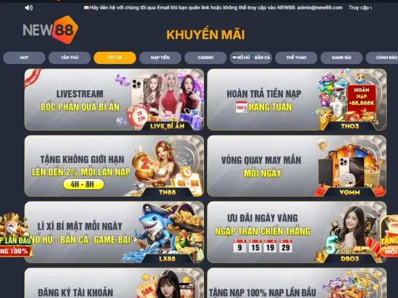 Khuyến mãi hot không thể bỏ qua tại New88