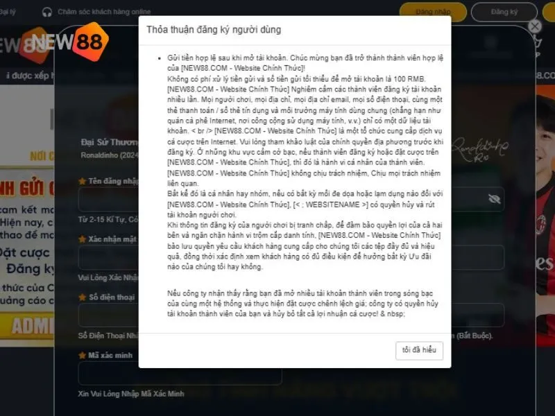 Quy định về điều khoản sử dụng về tiền gửi