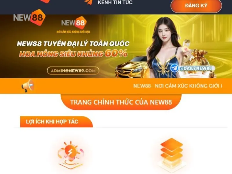 Tuyển đại lý New88 nhận hoa hồng khủng